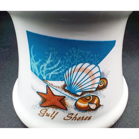 Porcelain Bell Gulf Shores Vintage Travel Souvenir 5 Inch Beach Shells Starfish - Picture 3 of 15
